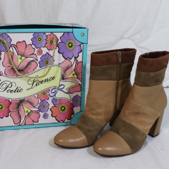 Poetic Licence Patchwork Places Leather Ankle Boot - Picture 7 of 7